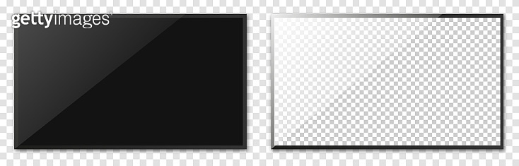 Realistic TV screen. Blank television template 이미지 (1335500203) - 게티이미지뱅크
