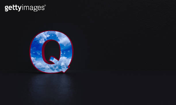 letter Q - with photo background - 3d rendering 이미지 (1301802522) - 게티이미지뱅크