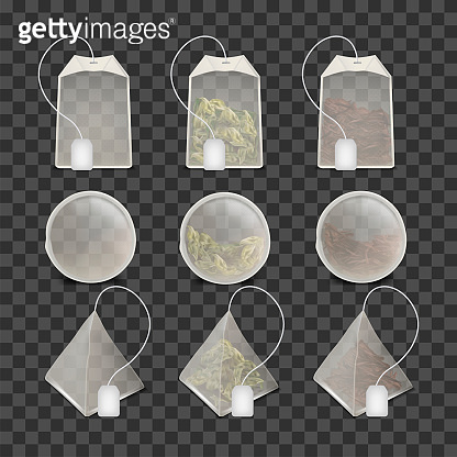 Realistic Detailed 3d Different Tea Bag Set. Vector 이미지 (1337447881 ...