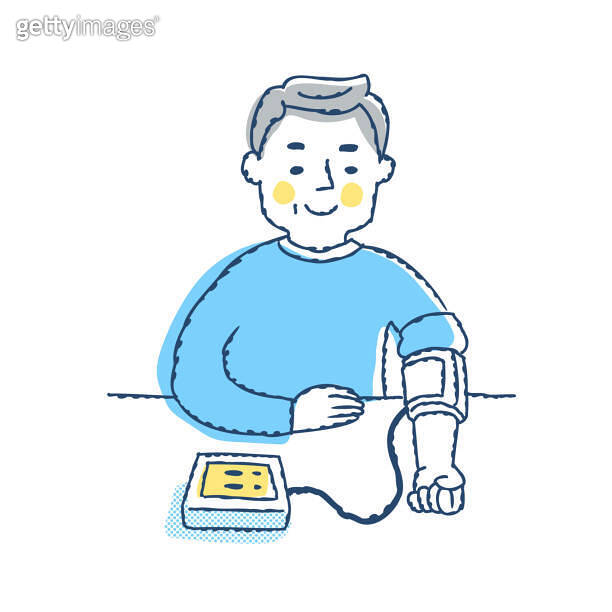 Men measuring blood pressure 이미지 (1352076077) 게티이미지뱅크