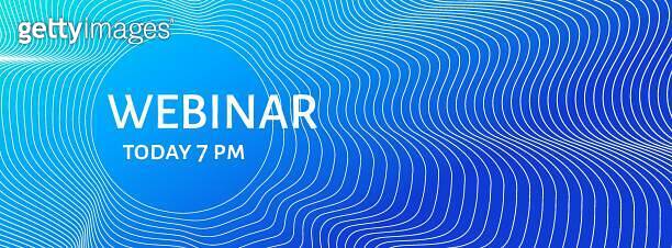 Webinar banner template. Blue gradient abstract trendy vector ...