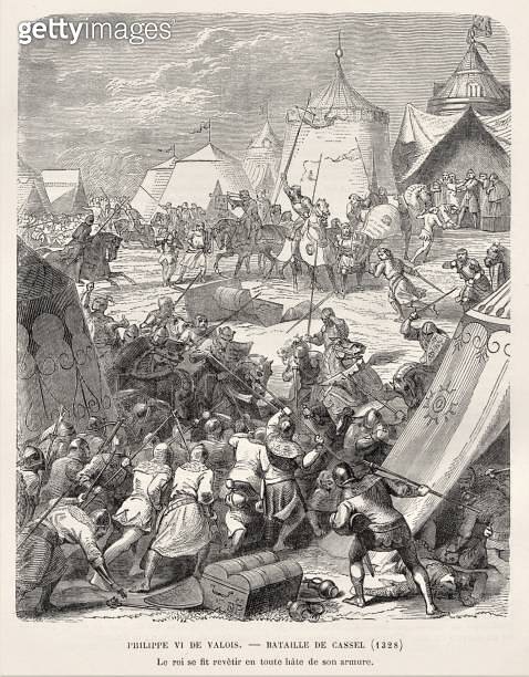King Philip VI at the Battle of Cassel in 1328, French History 이미지
