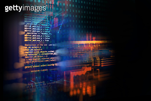 Programming code abstract technology background of software developer ...