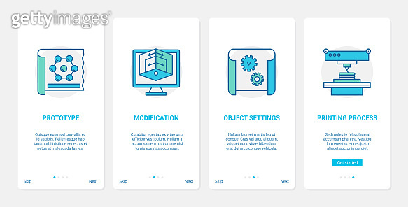 Creative 3d modelling process, line scale modification UX, UI mobile ...