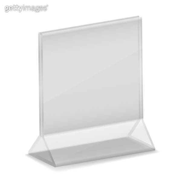 Isometric acrylic business card holder plastic office organizer stand
