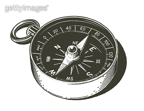 Compass. Navigational device. Show side world. Eps10 vector ...