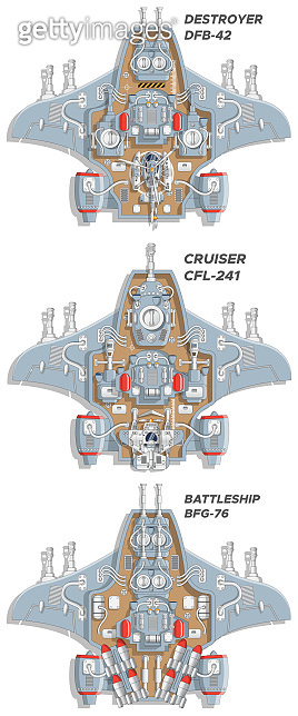 Set of combat flying ships. 이미지 (1353005138) - 게티이미지뱅크