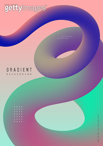 Abstract fluid dynamic background with colorful gradient shape modern ...
