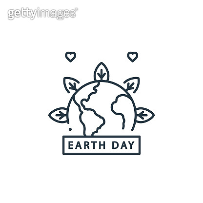 earth day icon vector from mother earth day concept. Thin line ...