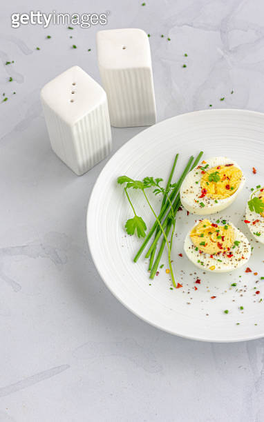 Boiled Eggs With Chili Flakes