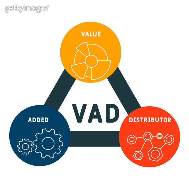 VAD Value Added Distributor acronym 이미지 (1321071113) 게티이미지뱅크