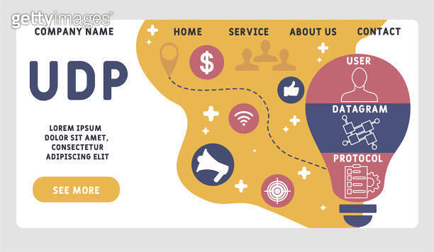 Vector website design template . UDP - User Datagram Protocol 이미지 ...