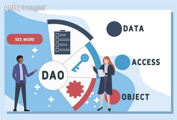 Vector website design template . DAO - Data Access Object acronym 이미지 ...