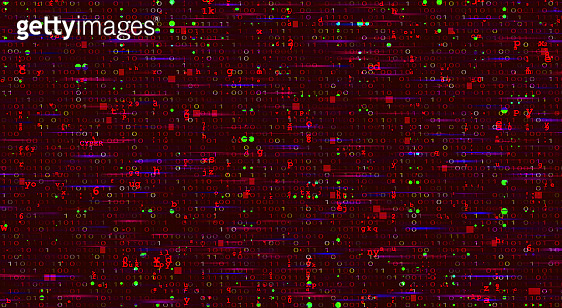 Abstract technology binary code red background with numbers 이미지 ...