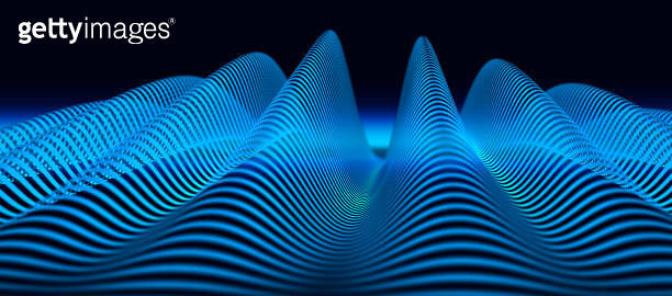 Blue Digital raster wave micro structure (1323866956) 일러스트, 무료 일러스트 ...