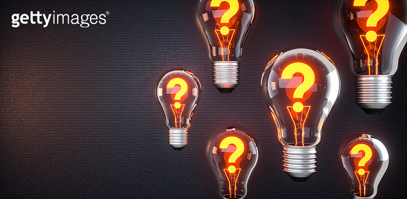 Question Mark Light Bulbs Concept, Light Bulbs With Question Mark ...