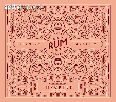 Template decorative label for rum 이미지 (1353437767) - 게티이미지뱅크