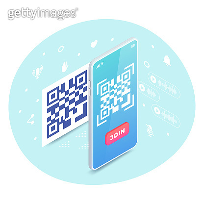 Social media network app, join online voice chat via qr code link ...