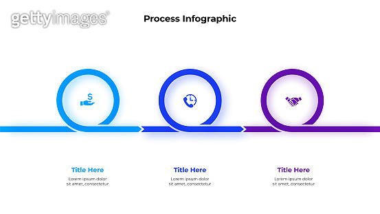Three rings infographic. Business data visualization. Template for ...