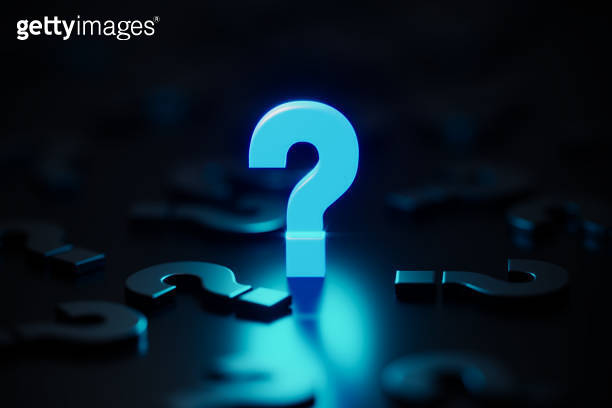 Q And A Concept - Question Mark Glowing Amid Black Question Marks On ...