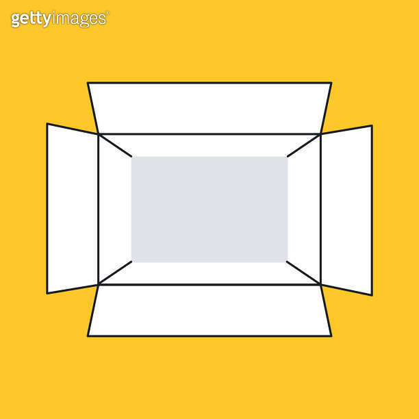 An open empty box with a view from the above - vector 이미지 (1294889752 ...