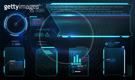 HUD, UI, GUI futuristic user interface screen elements set. High tech ...