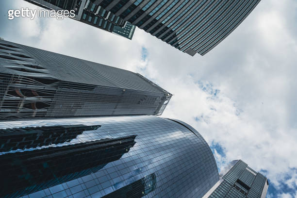 High Rise Financial High rise financial buildings in Singapore 이미지 (1353181432) - 게티이미지뱅크
