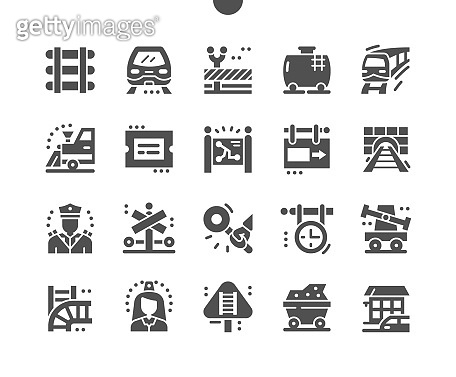 Railway. Signs at railway station. Train and locomotive. Direction, way ...