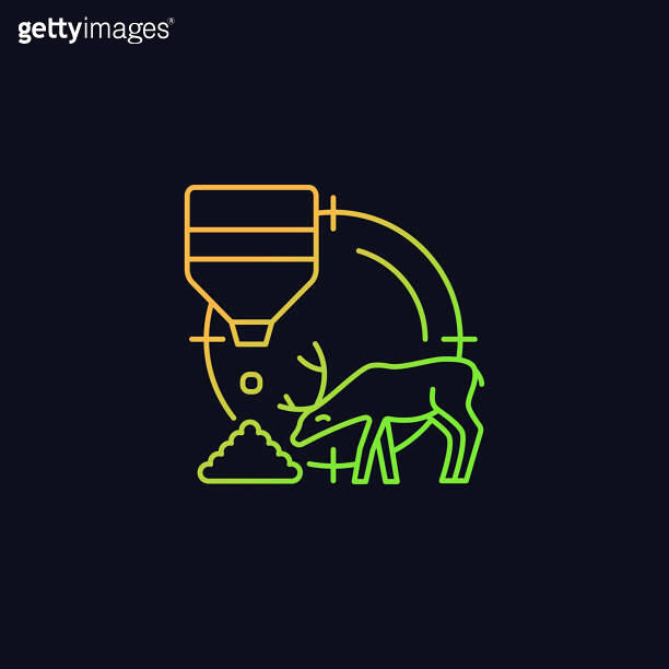 Bait hunting gradient vector icon for dark theme 이미지 (1340256082) - 게티이미지뱅크