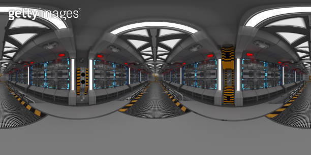 Spaceship Corridor 360 Environmental Map HDRI (1318018954) - 게티이미지뱅크
