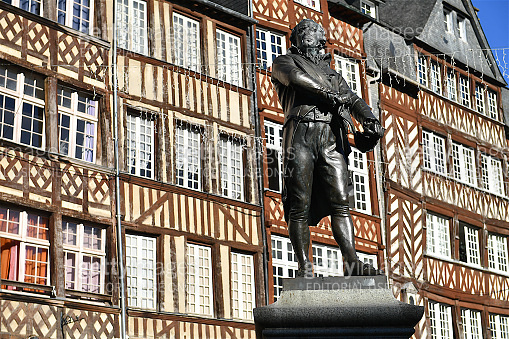 The square of Champ Jacquet, Rennes, France. 이미지 (1354075131) - 게티이미지뱅크