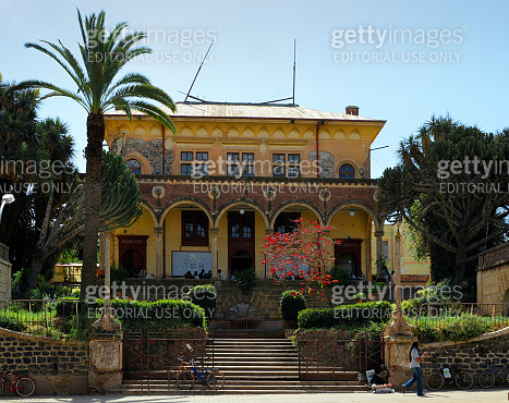 Asmara (1919) facade and garden on Avenue, Asmara