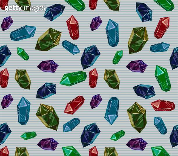 Crystal Matrix Patterns Gems in a seamless pattern. crystals of minerals 이미지 (1312795061) - 게티이미지뱅크