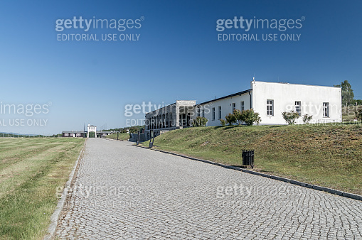Main road in Former Nazi concentration camp Gross-Rosen. (1333368635 ...