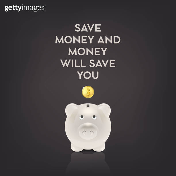 Save Money Concept. Vector Realistic 3d White Retro Piggy Bank with
