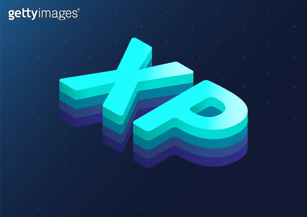 Word Xp Icon 3d isometric word XP as vector illustration. Extreme Programming ...
