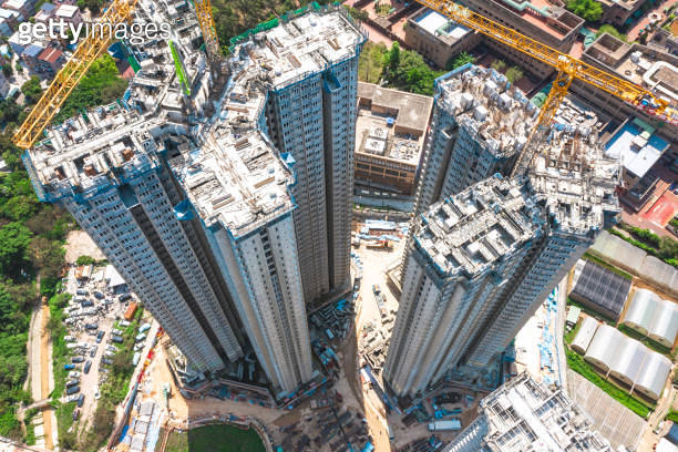 New complex of apartment buildings under construction 이미지 (1357311372 ...