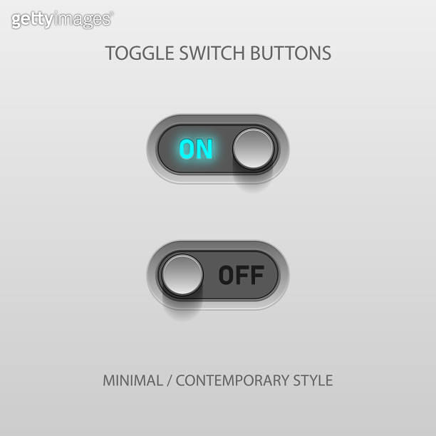 On and Off Toggle Switch Buttons with Lettering contemporary Devices ...