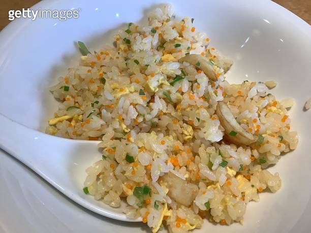 Fish Roe On Rice Flying fish roe fried rice made at home 이미지 (1358248563) - 게티이미지뱅크