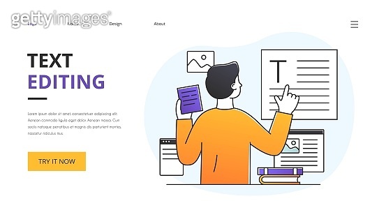 Text Editing with editor or proof reader analysing text 이미지 (1307452308 ...
