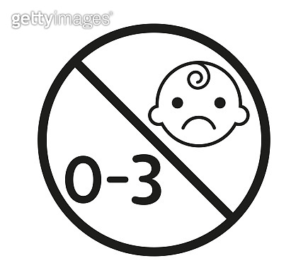 Not for children under 3 years sticker 이미지 (1347680690) - 게티이미지뱅크
