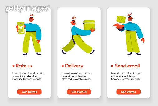 Template design with Rate Us, Delivery and Send Email 이미지 (1330868332 ...