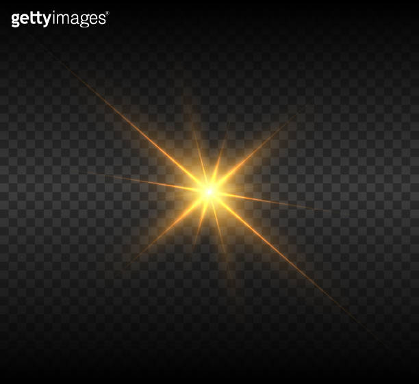 A bright flash of light flickering on a transparent background, for ...