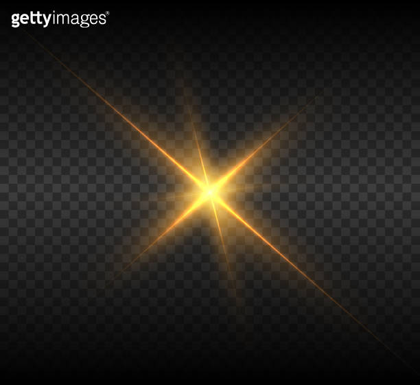 A bright flash of light flickering on a transparent background, for ...