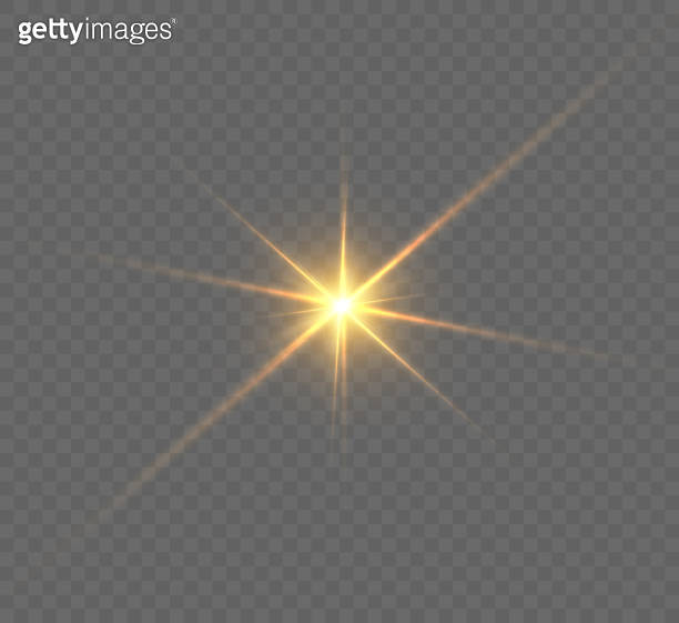 A bright flash of light flickering on a transparent background, for ...