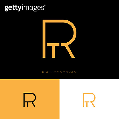 Cool R And T R and T letters. R and T Linear monogram on a different backgrounds ...