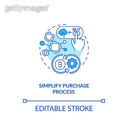 Simplifying purchase process concept icon 이미지 (1298949375) - 게티이미지뱅크