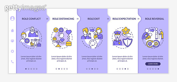 Social roles concept onboarding vector template 이미지 (1356958806) - 게티이미지뱅크