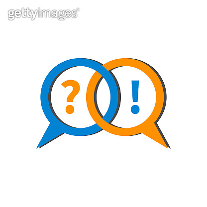 Question and answer icon, two bubble comments (1354788560) 일러스트, 무료 ...