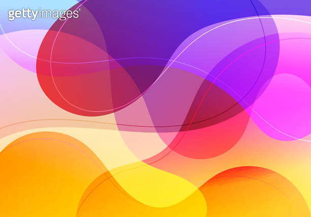 Abstract fluid gradient shape vibrant color with wave lines background ...